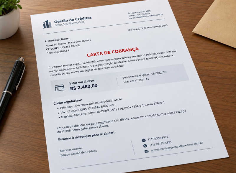 Impressão Carta de Cobrança: Transforme Sua Abordagem Financeira